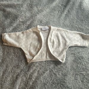 🎀 TCP Half Cardigan Sweater White 4T Open Front Dressy Girlie